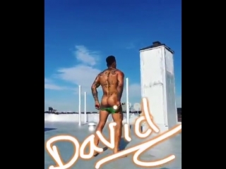 big brother reality contestant david mcintosh - flaunts half-naked